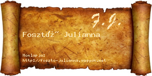 Fosztó Julianna névjegykártya